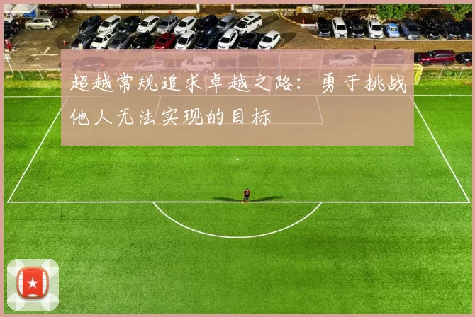 超越常规追求卓越之路：勇于挑战他人无法实现的目标